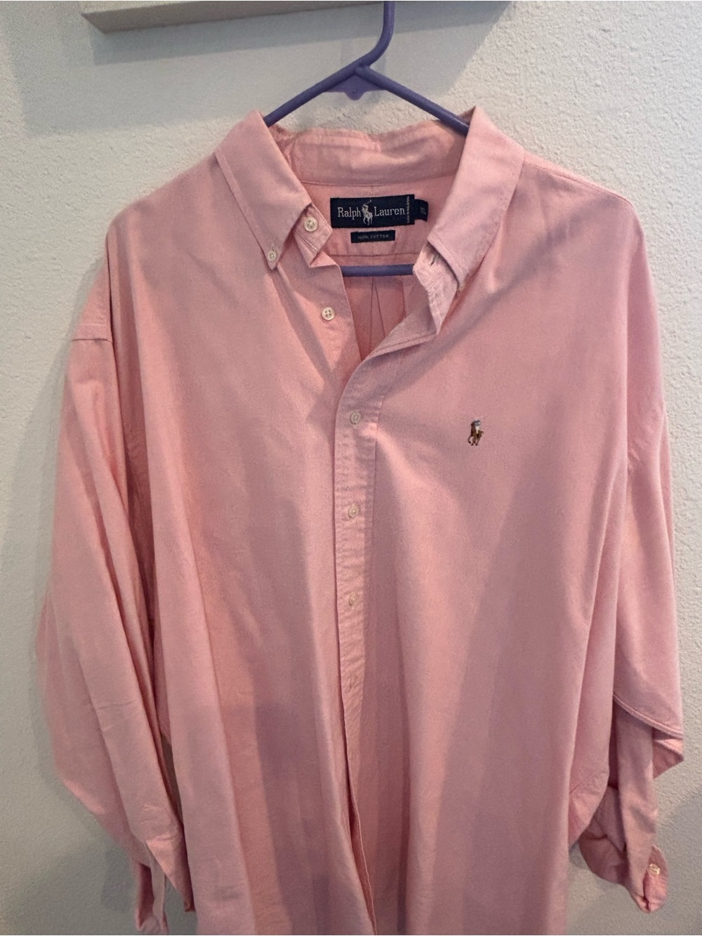 Ralph Lauren Light Pink Button-Down Oxford Shirt